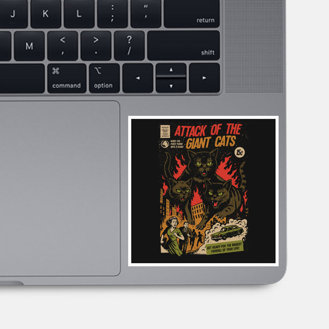 Attack Of The Giant Cats-None-Glossy-Sticker-Eoli Studio