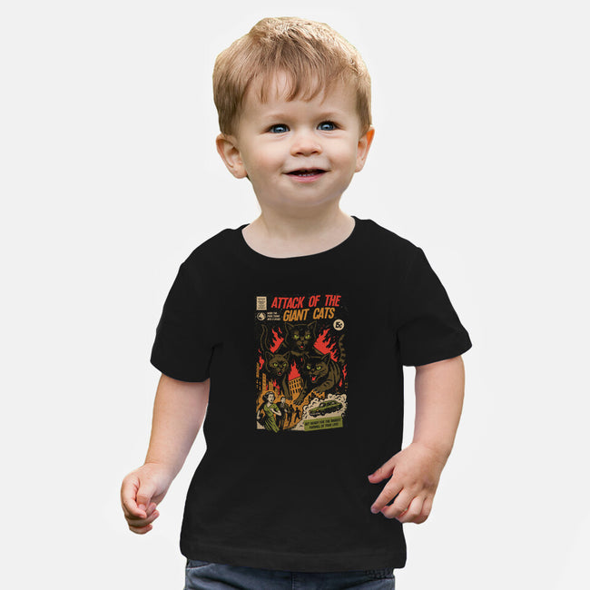 Attack Of The Giant Cats-Baby-Basic-Tee-Eoli Studio