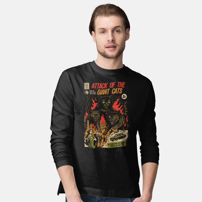 Attack Of The Giant Cats-Mens-Long Sleeved-Tee-Eoli Studio