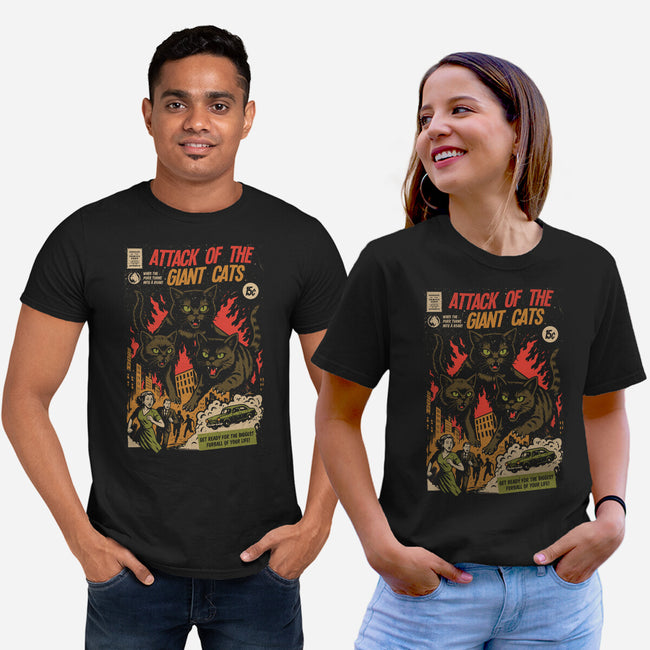 Attack Of The Giant Cats-Unisex-Basic-Tee-Eoli Studio