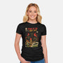 Attack Of The Giant Cats-Womens-Fitted-Tee-Eoli Studio