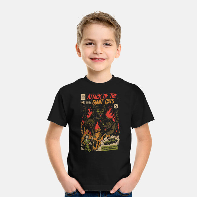 Attack Of The Giant Cats-Youth-Basic-Tee-Eoli Studio