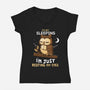 Just Resting My Eyes-Womens-V-Neck-Tee-Vallina84