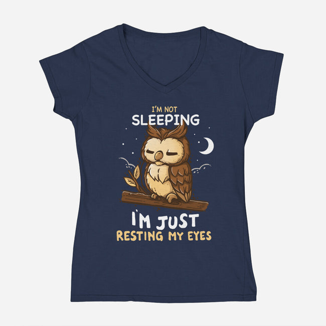 Just Resting My Eyes-Womens-V-Neck-Tee-Vallina84
