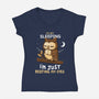 Just Resting My Eyes-Womens-V-Neck-Tee-Vallina84