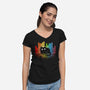 Equalizer Cat-Womens-V-Neck-Tee-Vallina84