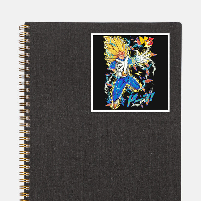 Vegeta Super Saiyan Three-None-Glossy-Sticker-sarudrawss