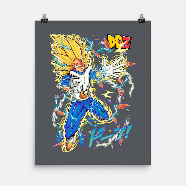 Vegeta Super Saiyan Three-None-Matte-Poster-sarudrawss