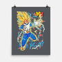 Vegeta Super Saiyan Three-None-Matte-Poster-sarudrawss