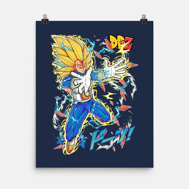 Vegeta Super Saiyan Three-None-Matte-Poster-sarudrawss