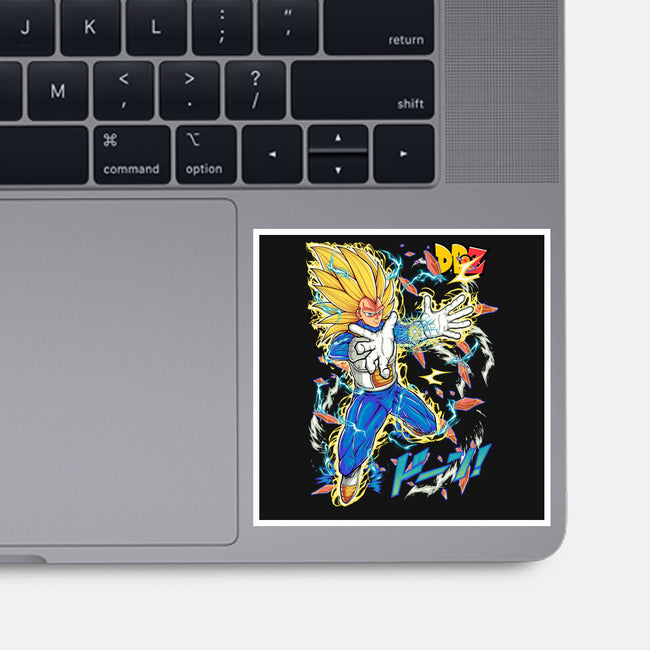 Vegeta Super Saiyan Three-None-Glossy-Sticker-sarudrawss