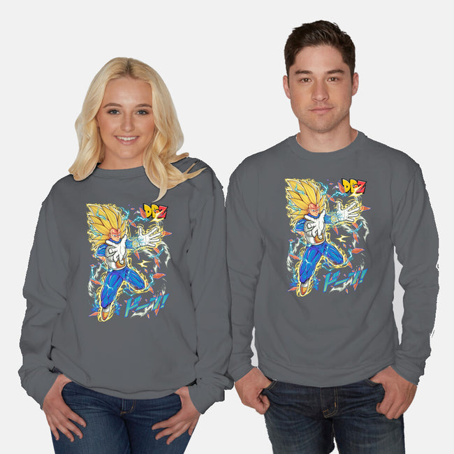 Vegeta Super Saiyan Three-Unisex-Crew Neck-Sweatshirt-sarudrawss