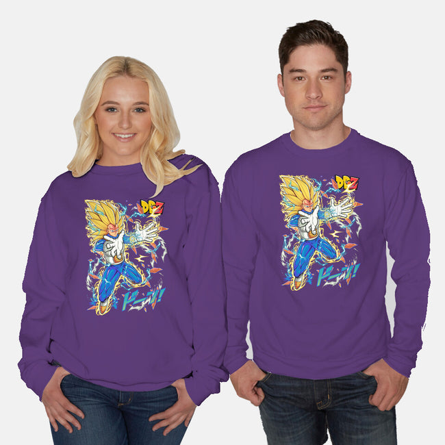 Vegeta Super Saiyan Three-Unisex-Crew Neck-Sweatshirt-sarudrawss