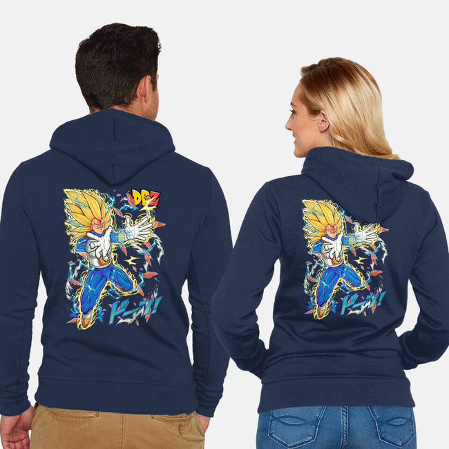 Vegeta Super Saiyan Three-Unisex-Zip-Up-Sweatshirt-sarudrawss