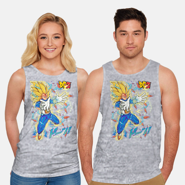 Vegeta Super Saiyan Three-Unisex-Basic-Tank-sarudrawss