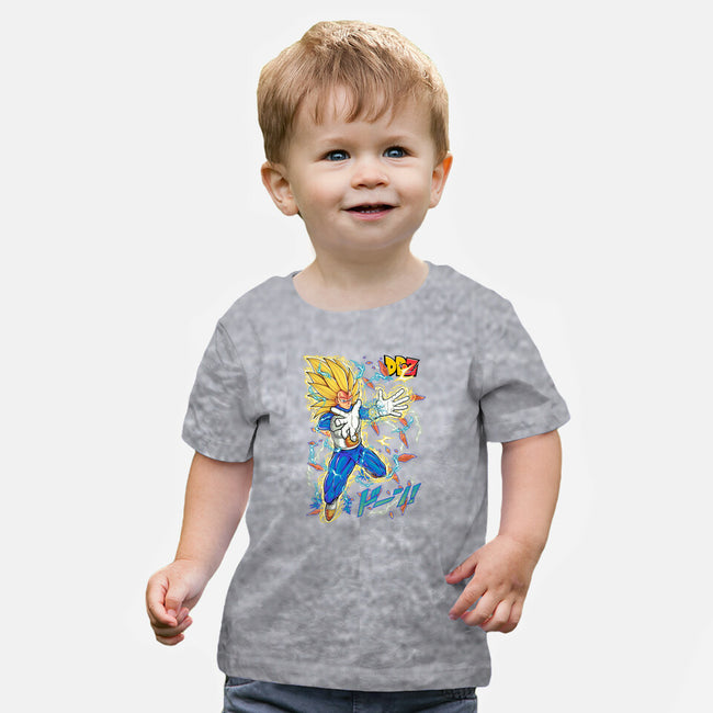 Vegeta Super Saiyan Three-Baby-Basic-Tee-sarudrawss