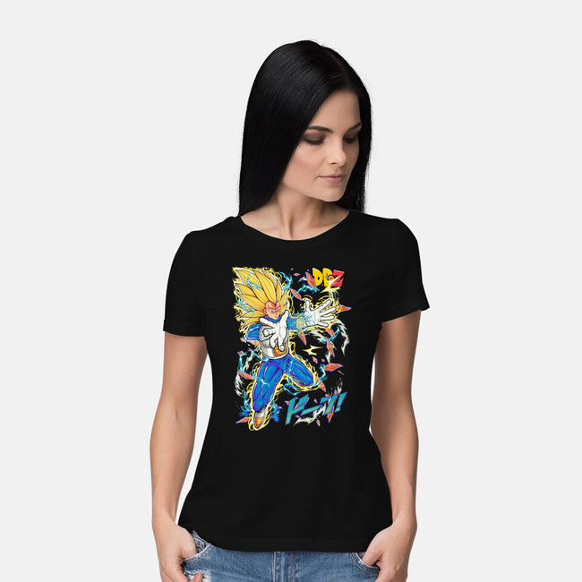 Vegeta Super Saiyan Three-Womens-Basic-Tee-sarudrawss