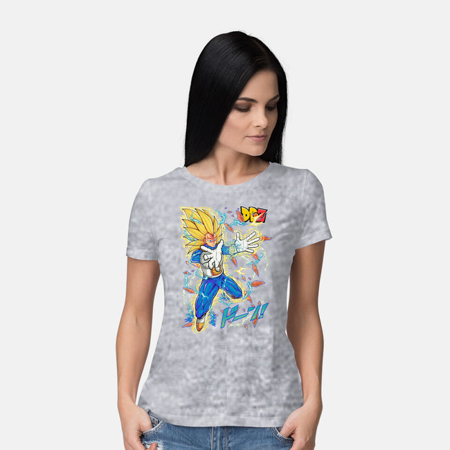 Vegeta Super Saiyan Three-Womens-Basic-Tee-sarudrawss