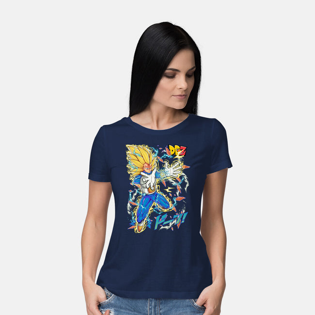 Vegeta Super Saiyan Three-Womens-Basic-Tee-sarudrawss