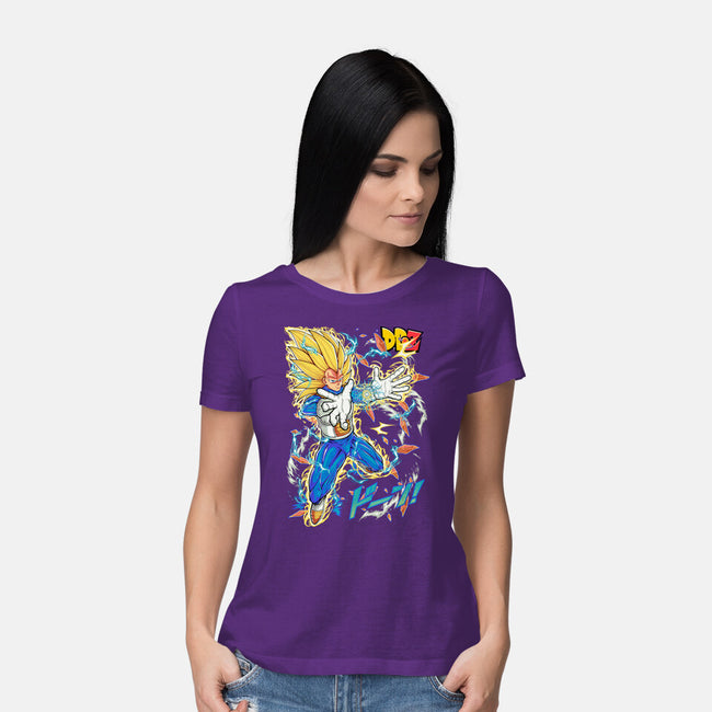 Vegeta Super Saiyan Three-Womens-Basic-Tee-sarudrawss