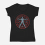 Succumb To The Darkness-Womens-V-Neck-Tee-Green Devil