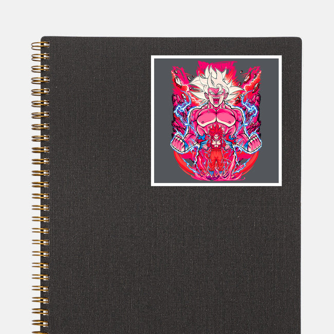 Super Saiyian Five Ultra Instinct-None-Glossy-Sticker-sarudrawss