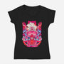 Super Saiyian Five Ultra Instinct-Womens-V-Neck-Tee-sarudrawss