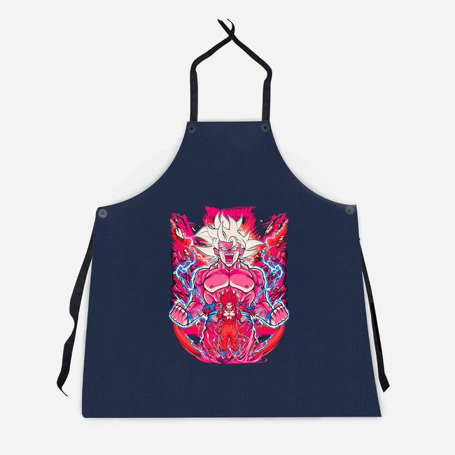 Super Saiyian Five Ultra Instinct-Unisex-Kitchen-Apron-sarudrawss