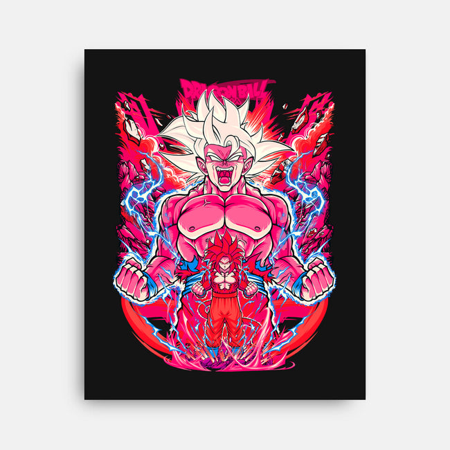 Super Saiyian Five Ultra Instinct-None-Stretched-Canvas-sarudrawss