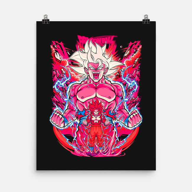 Super Saiyian Five Ultra Instinct-None-Matte-Poster-sarudrawss