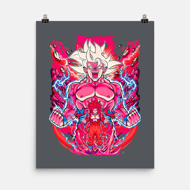 Super Saiyian Five Ultra Instinct-None-Matte-Poster-sarudrawss