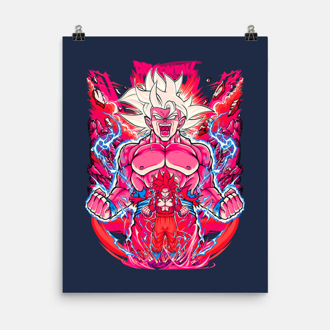 Super Saiyian Five Ultra Instinct-None-Matte-Poster-sarudrawss