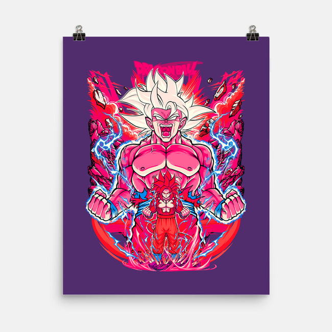 Super Saiyian Five Ultra Instinct-None-Matte-Poster-sarudrawss