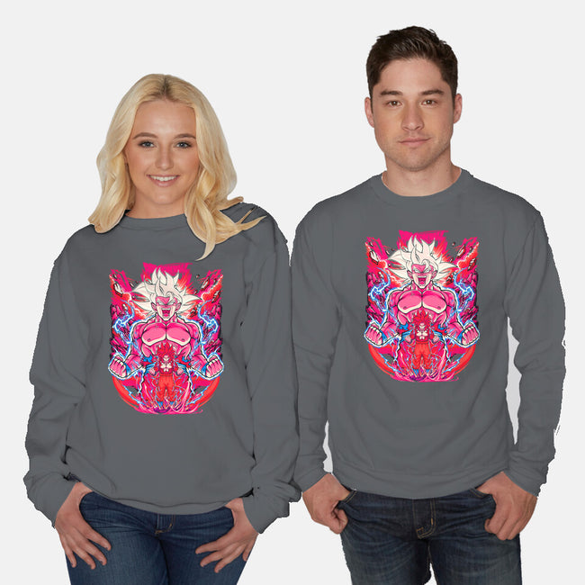 Super Saiyian Five Ultra Instinct-Unisex-Crew Neck-Sweatshirt-sarudrawss
