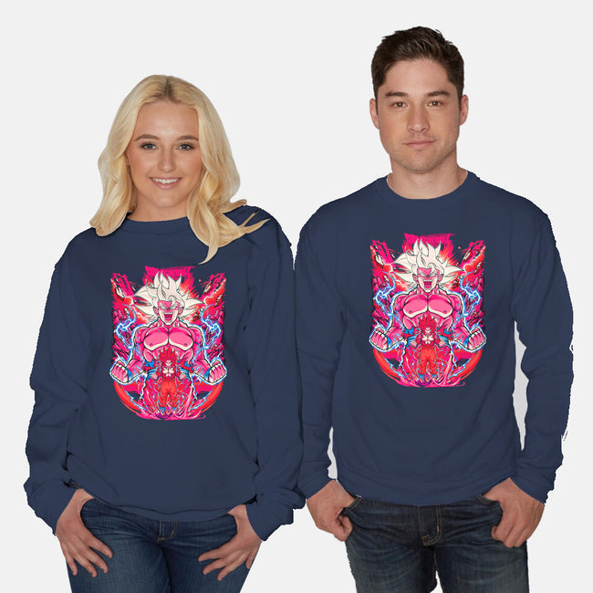 Super Saiyian Five Ultra Instinct-Unisex-Crew Neck-Sweatshirt-sarudrawss