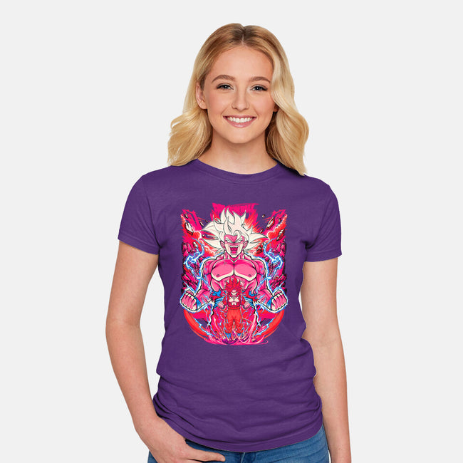 Super Saiyian Five Ultra Instinct-Womens-Fitted-Tee-sarudrawss