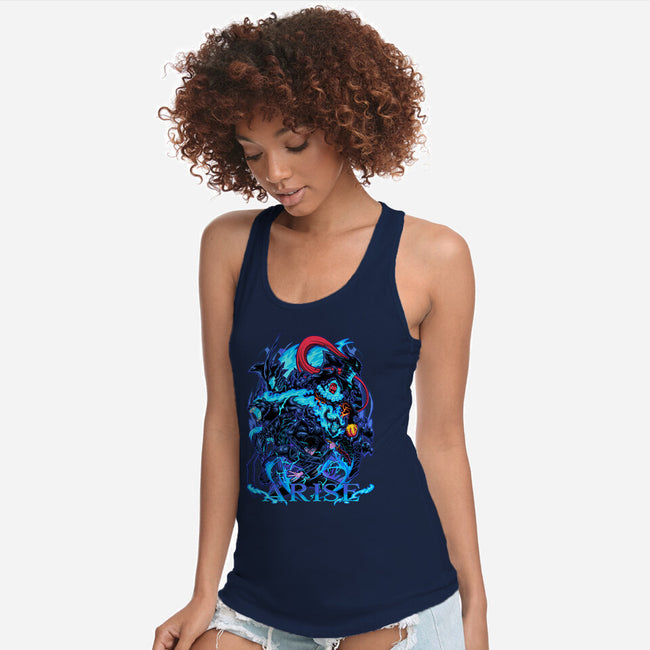 The Weakest Hunter-Womens-Racerback-Tank-sarudrawss