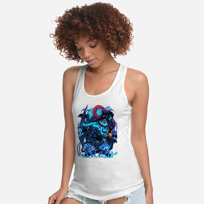 The Weakest Hunter-Womens-Racerback-Tank-sarudrawss