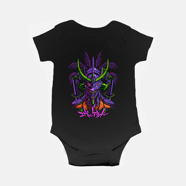 Evangelion Samurai-Baby-Basic-Onesie-sarudrawss