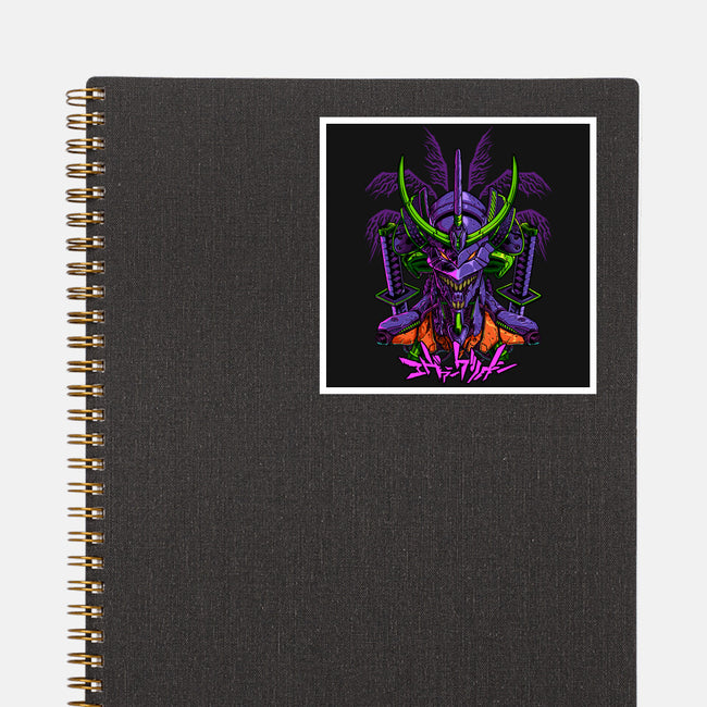Evangelion Samurai-None-Glossy-Sticker-sarudrawss