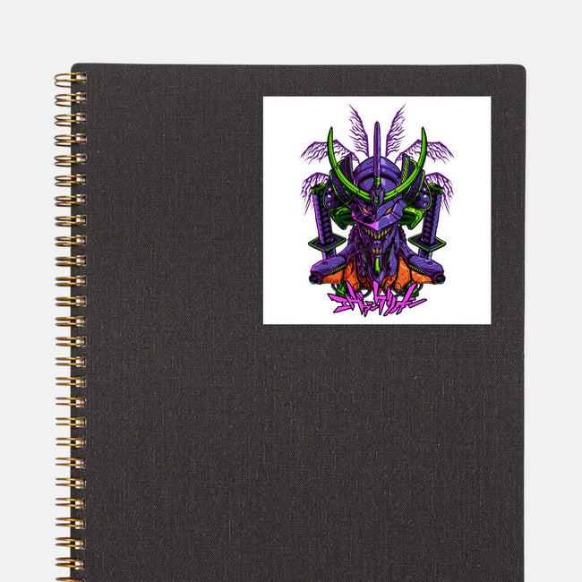 Evangelion Samurai-None-Glossy-Sticker-sarudrawss