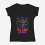 Evangelion Samurai-Womens-V-Neck-Tee-sarudrawss