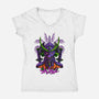 Evangelion Samurai-Womens-V-Neck-Tee-sarudrawss