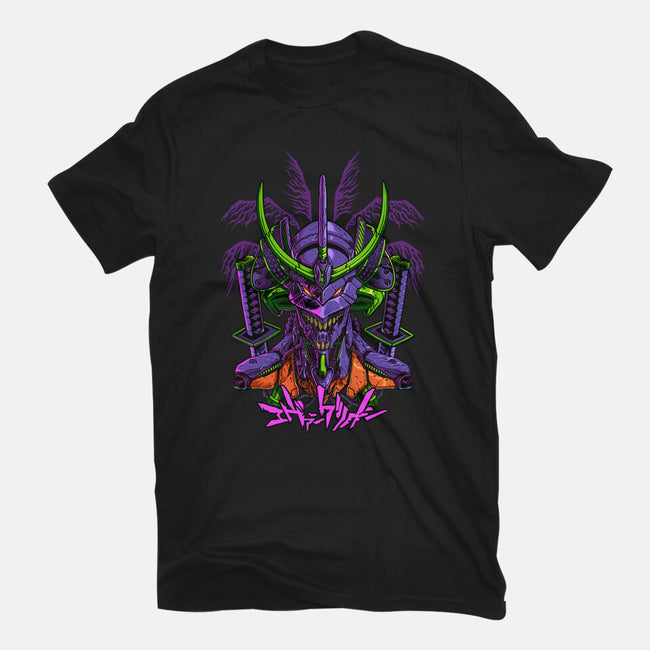Evangelion Samurai-Womens-Fitted-Tee-sarudrawss