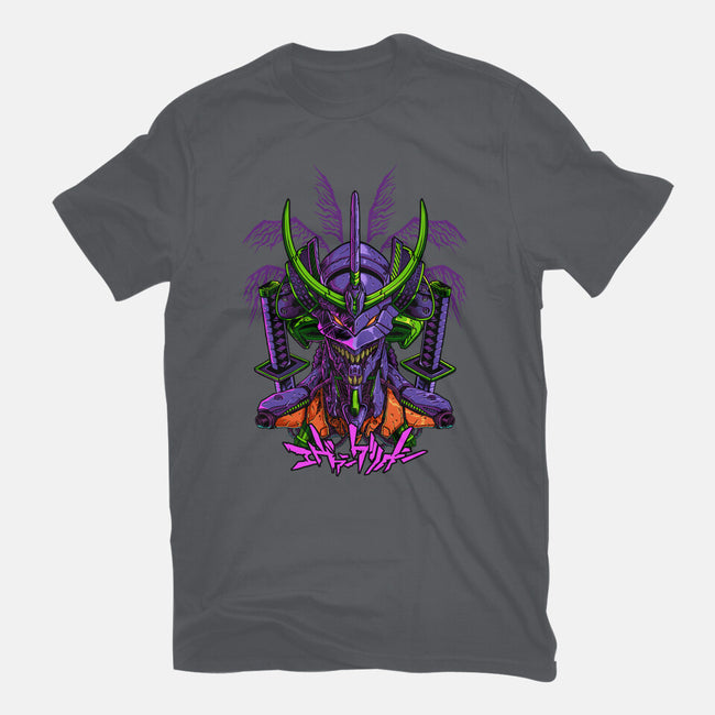 Evangelion Samurai-Mens-Basic-Tee-sarudrawss