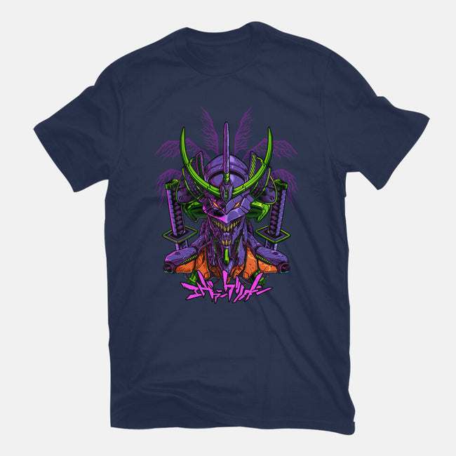 Evangelion Samurai-Womens-Fitted-Tee-sarudrawss