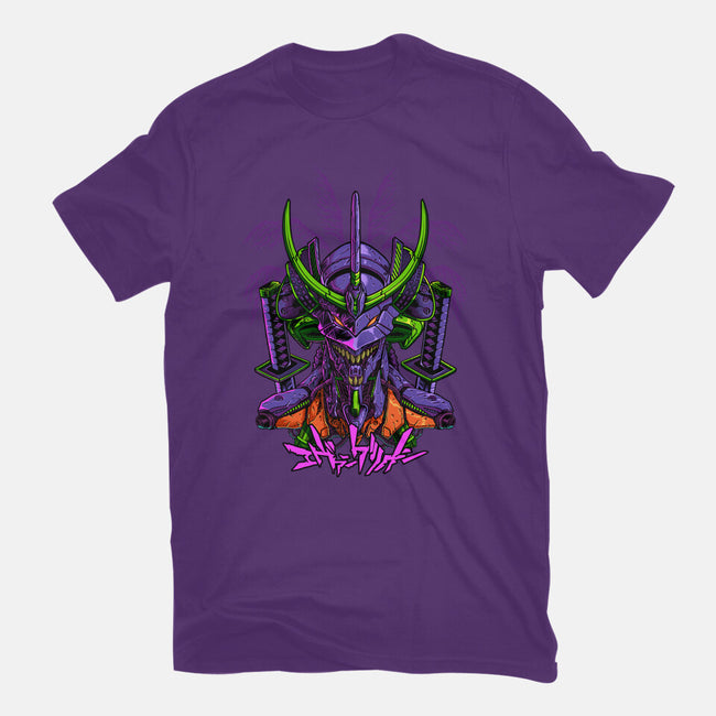 Evangelion Samurai-Womens-Basic-Tee-sarudrawss