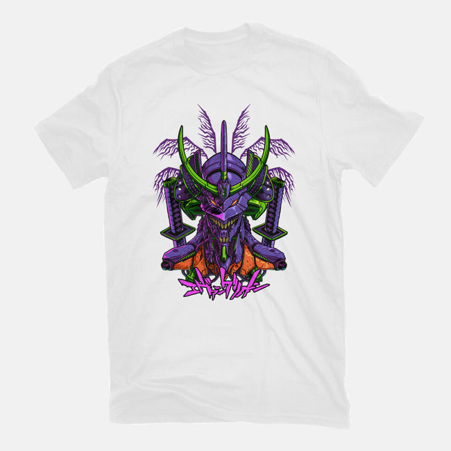 Evangelion Samurai-Womens-Fitted-Tee-sarudrawss