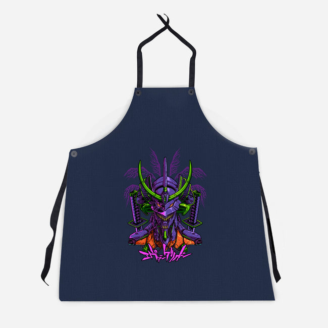 Evangelion Samurai-Unisex-Kitchen-Apron-sarudrawss