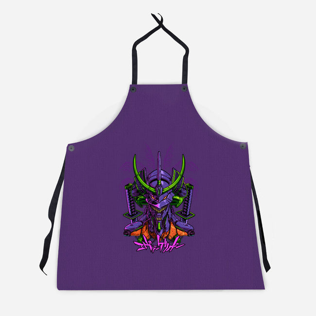 Evangelion Samurai-Unisex-Kitchen-Apron-sarudrawss